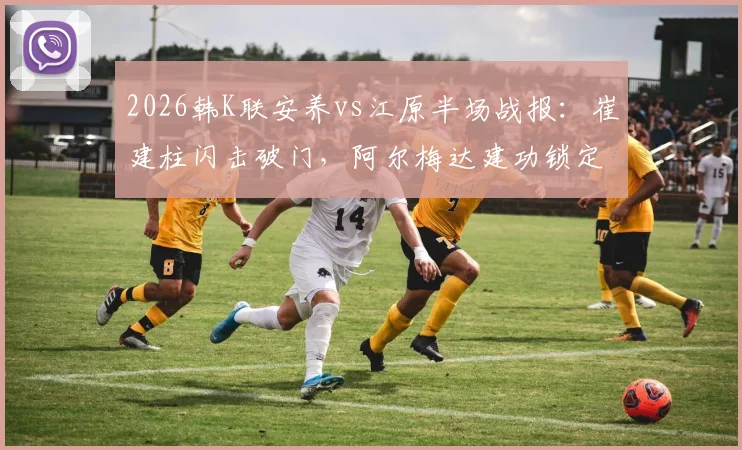 2026韩K联安养vs江原半场战报:崔建柱闪击破门,阿尔梅达建功锁定2-0优势